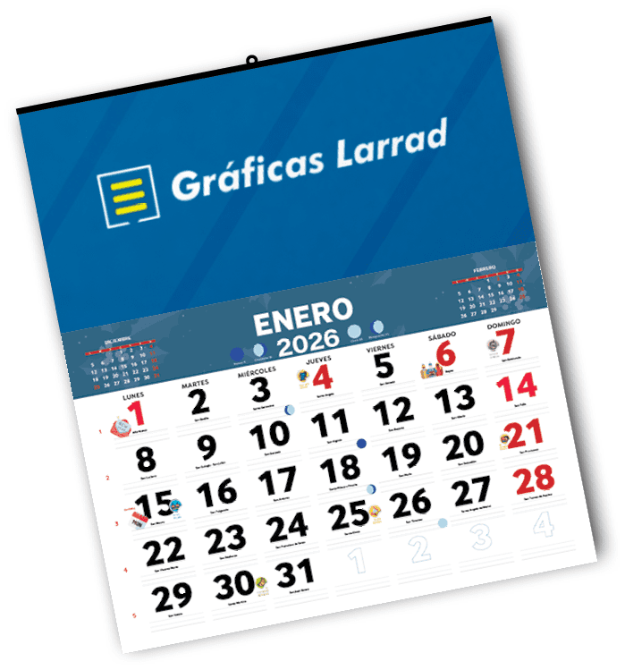 Calendario pared 435x250mm