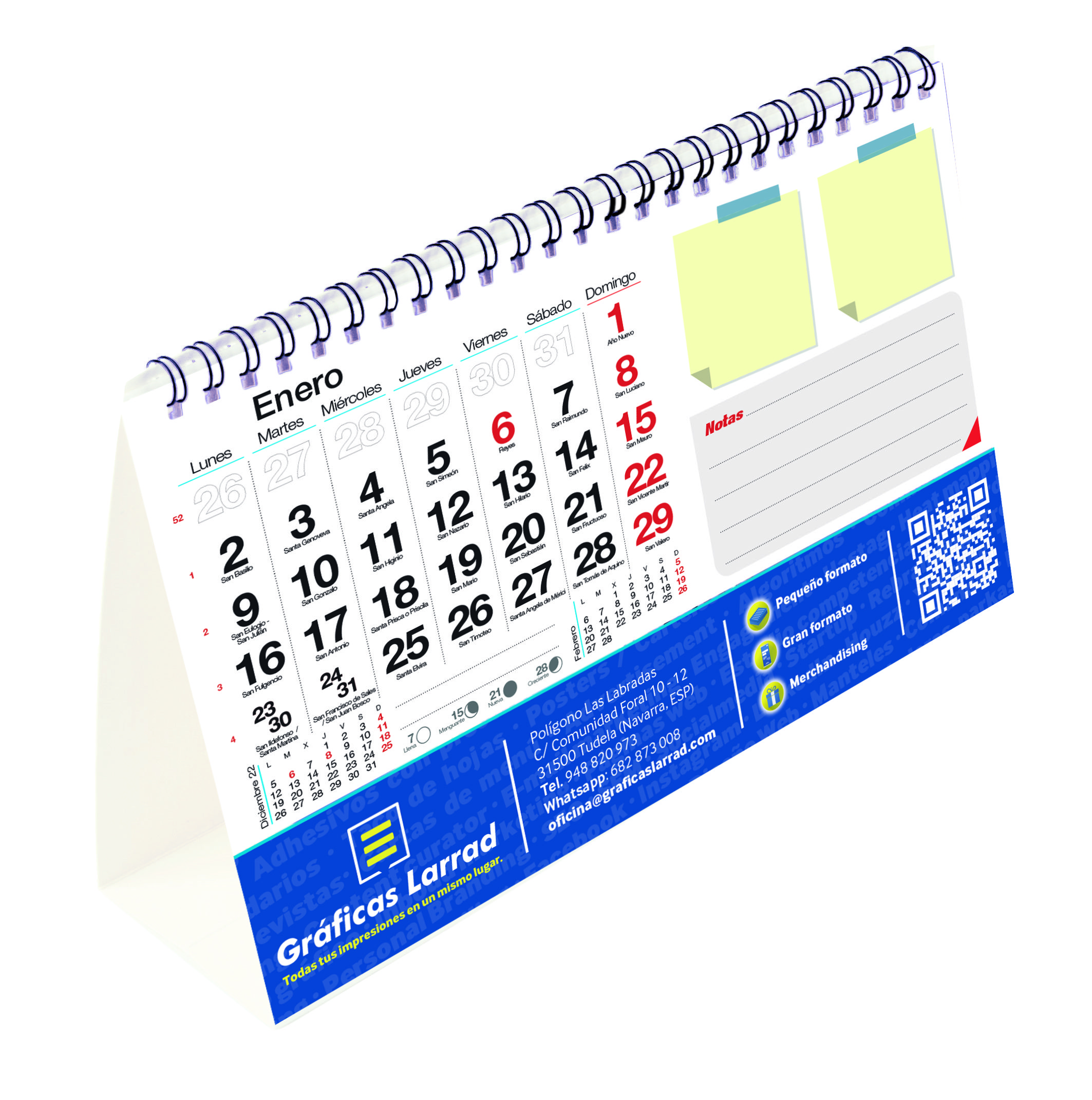 Calendario mesa 135x220mm